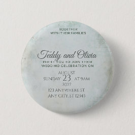Vintage-rustikale Windmühlen-Blumen-Hochzeitseinla Button