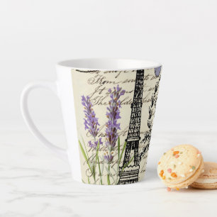vintage rustikaler französischer Schmetterling Par Milchtasse