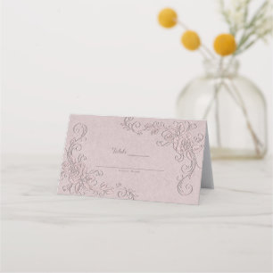 Vintage Rustikaler Glamour Elegante Rose Hochzeits Platzkarte