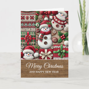 Vintage Rustikaler hässlicher Weihnachtspullover W Karte