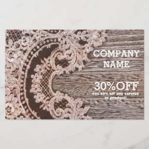 vintage rustikaler westlicher Landhausstil Spitze Flyer