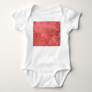 Vintage, rutschige Eisenwand Textur Baby Strampler