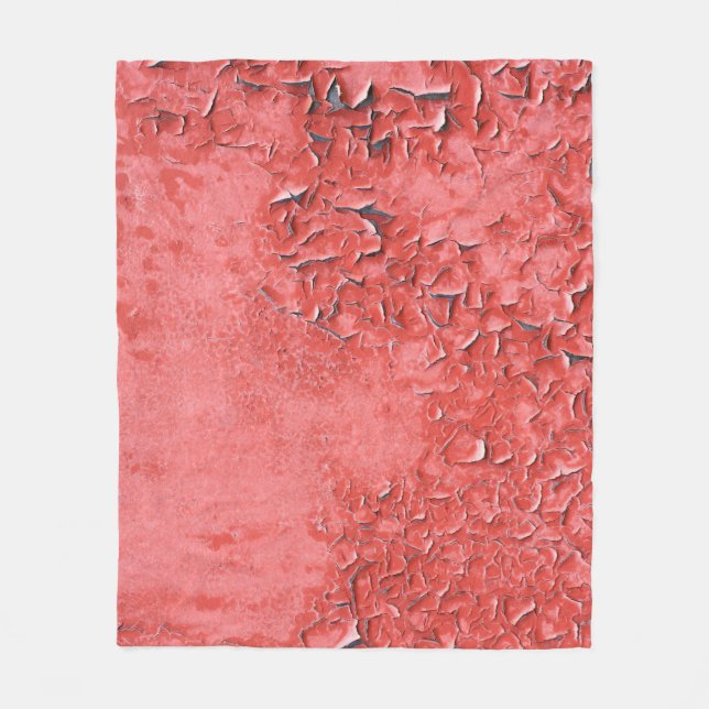 Vintage, rutschige Eisenwand Textur Fleecedecke (Vorderseite)