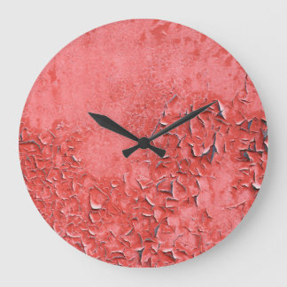 Vintage, rutschige Eisenwand Textur Große Wanduhr