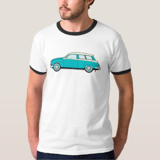 vintage Saab 95 Kombi mit Streifen T-Shirt