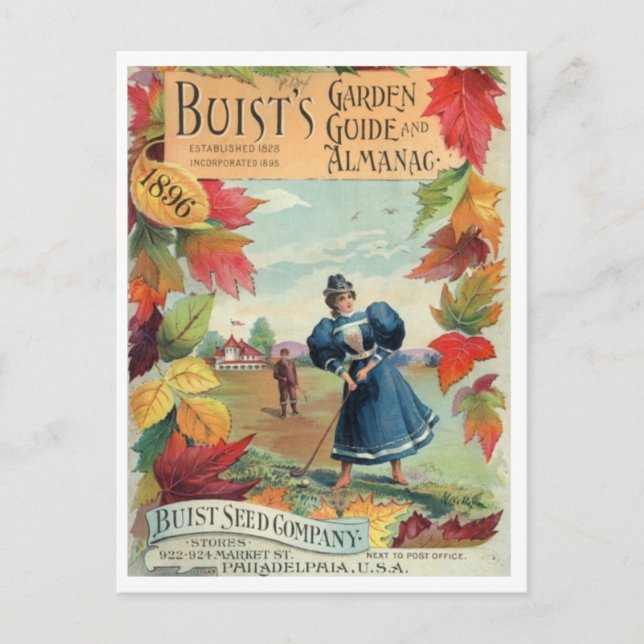 Vintage Saatgutanzeige Postkarte (Vorderseite)