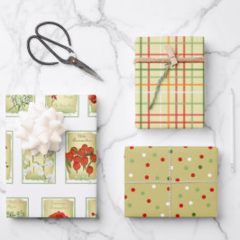 Vintage Saatgutpackungen Geschenkpapier Set