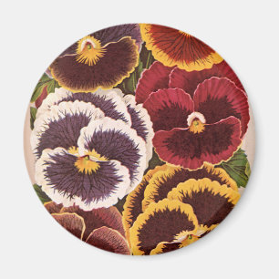 Vintage Saatpacketiketten, Blume der Gartenhalle Magnet