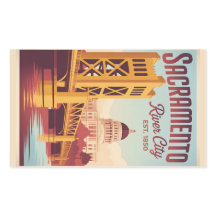 Vintage Sacramento Kalifornien Retro-Reiseposter