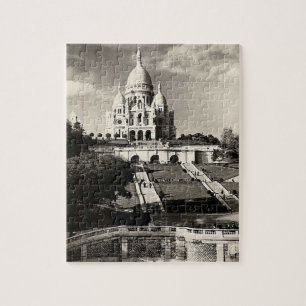 Vintage Sacré-Coeur de Montmartre in Paris Foto Puzzle