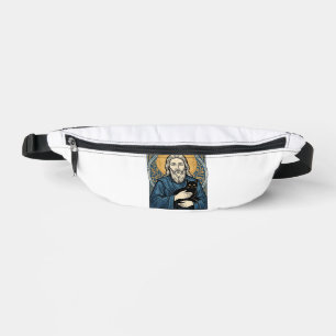 Vintage Sacred Cat Portrait Vektor-Shirt-Design_1 Bauchtasche