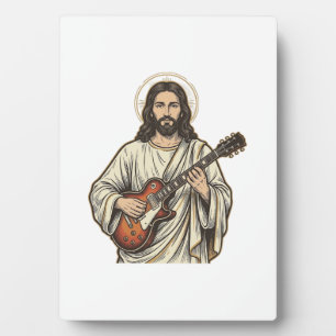 Vintage Sacred Guitarist Engraving Shirt Design_1 Fotoplatte