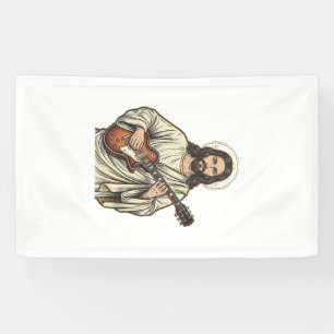 Vintage Sacred Guitarist Gravur Shirt Design_1 Banner