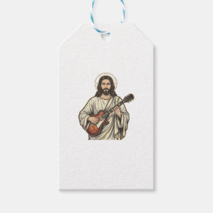Vintage Sacred Guitarist Gravur Shirt Design_1 Geschenkanhänger