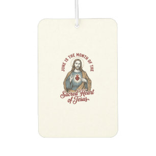 Vintage Sacred Heart of Jesus Juni religiöses T-Sh Autolufterfrischer