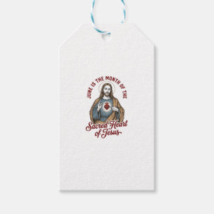 Vintage Sacred Heart of Jesus Juni religiöses T-Sh Geschenkanhänger