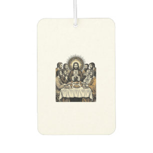 Vintage Sacred Supper Stich Religious Art Shirt Autolufterfrischer