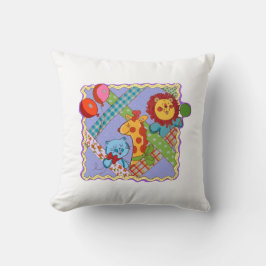 Vintage Safari Animals Throw Pillow Kissen