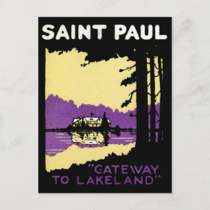 Vintage Saint Paul, Minnesota Postkarte