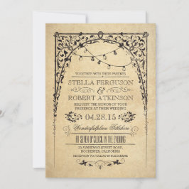 Vintage Saitenlichter Einladung