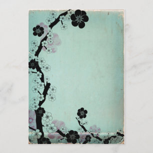 Vintage-Sakura-Blüten-Einladungen Einladung