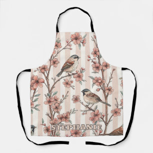 Vintage Sakura Cherry Blossom & Bird Ästhetik 6 Schürze