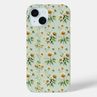 Vintage-Salbei-grüne Gänseblümchen-Handyhülle Case-Mate iPhone Hülle