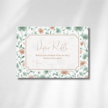 Vintage Salbei-Pfirsich-Wildblumen-Gold-Windel-Raf