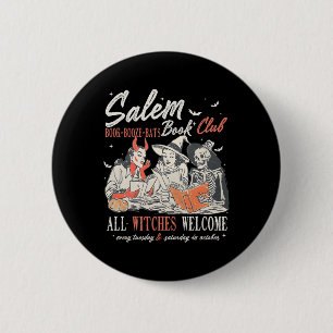 Vintage Salem Buchclub Hexenhaftes Salem Gruselige Button