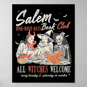 Vintage Salem Buchclub Hexenhaftes Salem Gruselige Poster