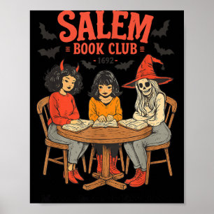 Vintage Salem Buchclub schwarze Katze Buchliebhabe Poster