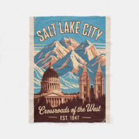 Vintage Salt Lake City Utah Retro-Reiseposter