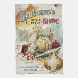 Vintage-Samenkatalog 1898 Bauscher's Küchentuch   