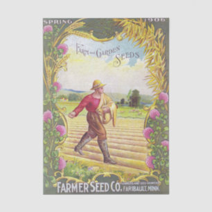 Vintage-Samenkatalog Farmer Seed Co, Farm Garten Seidenpapier