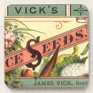Vintage-Samenpaket-Etikettenkunst, Vick's Choice S Getränkeuntersetzer