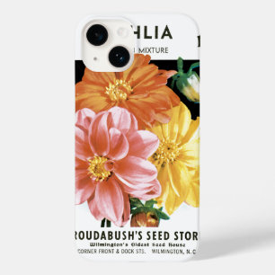 Vintage-Samenpaket-Kunst, Dahlien-Gartenblumen Case-Mate iPhone 14 Hülle
