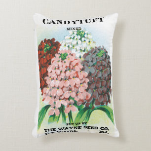 Vintage-Samenpaket-Kunst, Schleifenblumen-Gartenbl Dekokissen