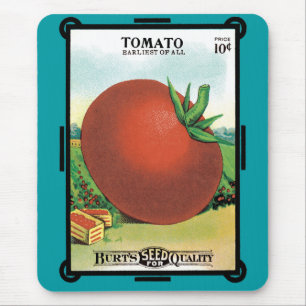 Vintage-Samenpaket-Label-Kunst, Burt's Seed Tomato Mousepad