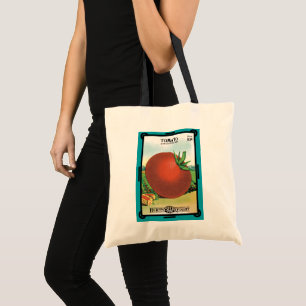 Vintage-Samenpaket-Label-Kunst, Burt's Seed Tomato Tragetasche