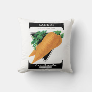 Vintage-Samenpaket-Label-Kunst, Danvers Karotten Kissen