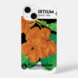 Vintage-Samenpaket-Label-Kunst, Kapuzinerkresse-Bl Case-Mate iPhone 14 Hülle