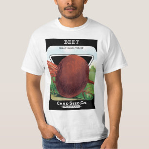Vintage-Samenpaket-Label-Kunst, Rüben-Gemüse T-Shirt