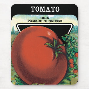 Vintage-Samenpaket-Label-Kunst, Tomate Pomodoro Mousepad