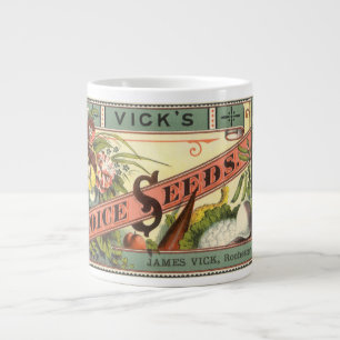 Vintage-Samenpaket-Label-Kunst, Vick's Choice Seed Jumbo-Tasse