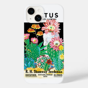 Vintage-Samenpaket-Label-Kunst Wüstenkaktuspflanze Case-Mate iPhone Hülle