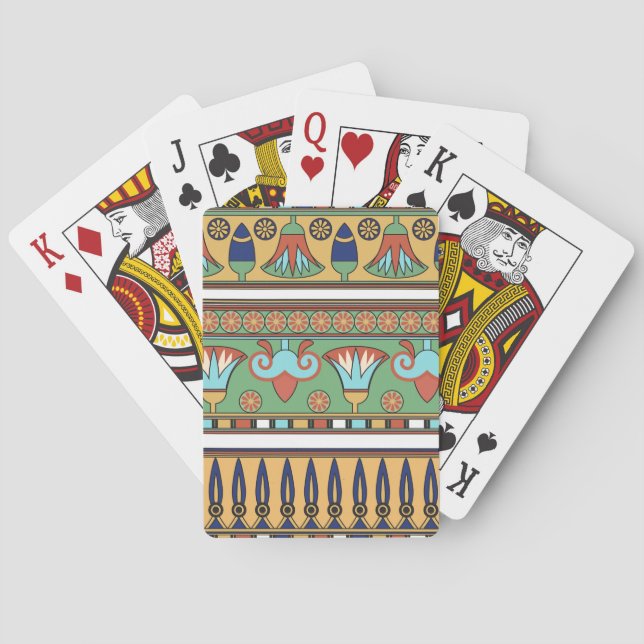 Vintage Sammlung ägyptischer Ornamente Spielkarten (Rückseite)