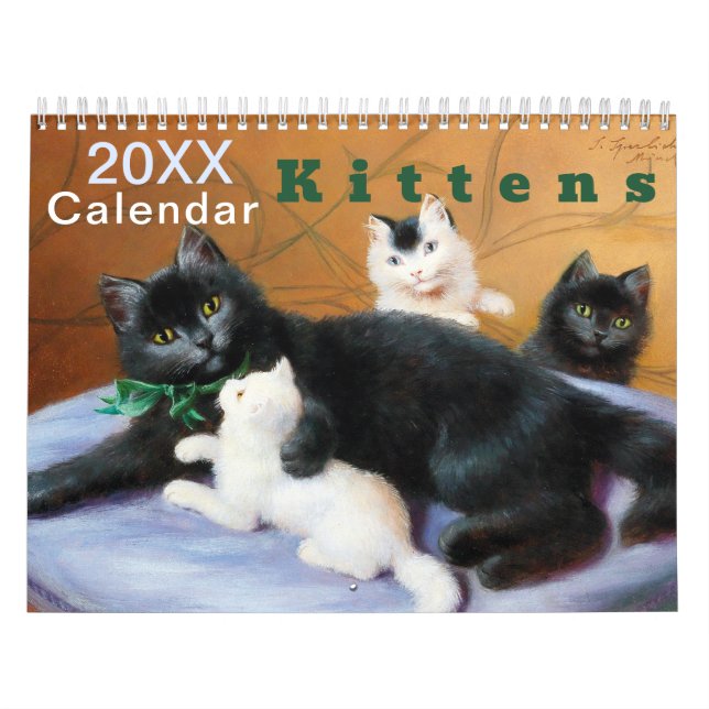 Vintage Sammlung Niedlicher Kätzchen Kalender (Titelbild)