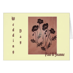 Vintage Samt-Mohnblumen