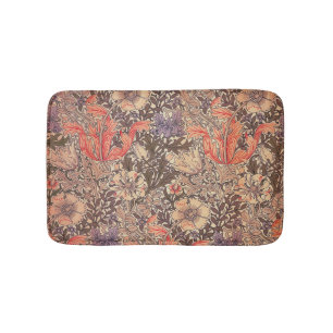 Vintage samtene Blumendrucke Badematte
