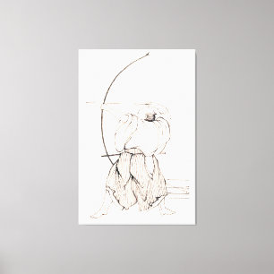 Vintage-Samurai-Bogenschütze Leinwanddruck
